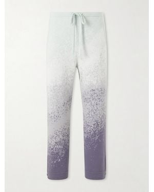 God's True Cashmere Ombre Straight-Leg Cashmere Trousers - White
