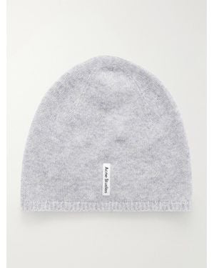 Acne Studios Kassia Logo-appliquéd Cashmere Beanie - White
