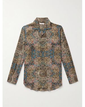 Loro Piana Printed Linen Shirt - Brown