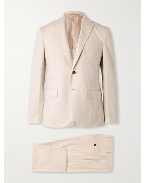 Eleventy Nested Wool Suit - Natural