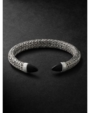 John Hardy Spear 50 Flex Sterling Silver Onyx Cuff - Black