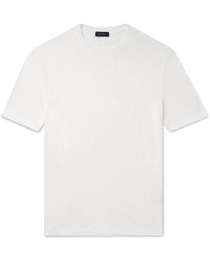 Thom Sweeney Linen-Blend Jersey T-Shirt - White