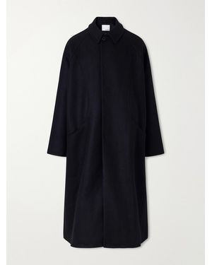 SAGE NATION Takeshi Melton Wool Coat - Blue