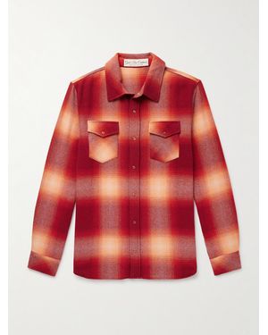 God's True Cashmere Checked Cashmere Shirt - Red