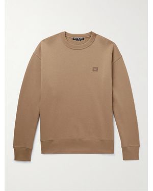 Acne Studios Fonbar Logo-Appliquéd Cotton-Jersey Sweatshirt - Natural