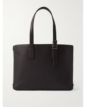 dunhill 1893 Harness Full-grain Leather Tote Bag - Black