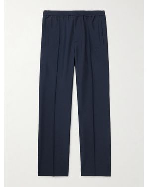 Gucci Logo-Embroidered Panama Tech-Jersey Trousers - Blue