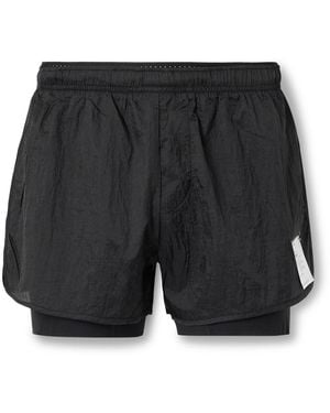 Satisfy 3&Quot; Straight-Leg Layered Rippy&Trade; Ripstop And Justice&Trade; Shorts - Black
