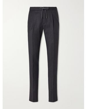 Slowear Tapered Wool Drawstring Trousers - Blue