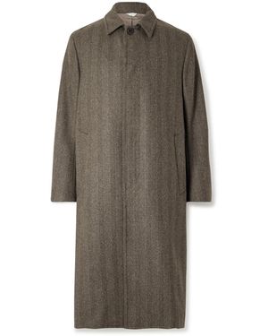 Boglioli Loden Herringbone Wool-blend Coat - Gray