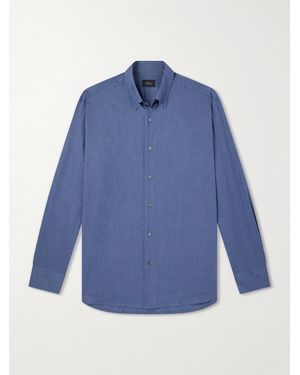 Brioni Cotton-Poplin Shirt - Blue