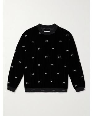 WTAPS Embroidered Velour Sweatshirt - Black