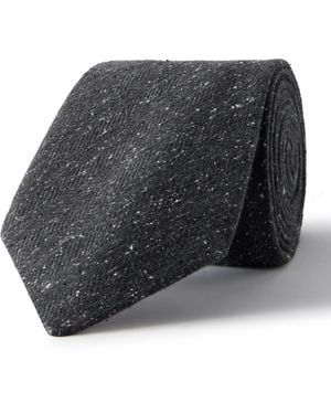 Canali 8Cm Silk-Herringbone Tie - Gray