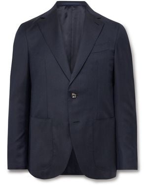 Caruso Wool Suit Jacket - Blue