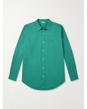 Aimé Leon Dore Logo-Embroidered Cotton Shirt - Green