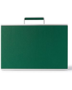 Charles Simon Mackenzie Full-Grain Leather 12-Piece Travel Watch Case - Green