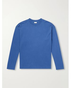 Dries Van Noten Hegland Cotton-Jersey T-Shirt - Blue