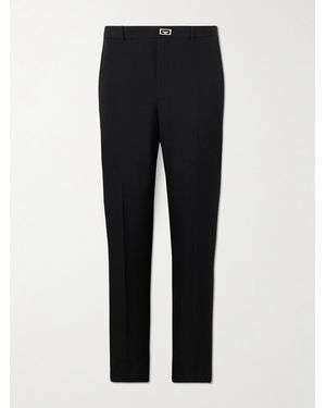 Givenchy Tapered Logo-Embellished Wool Trousers - Black