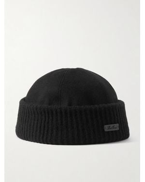 Loro Piana Logo-Appliquéd Storm System Cashmere Beanie - Black