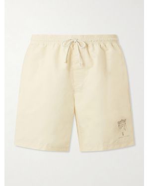 Brunello Cucinelli Straight-Leg Mid-Length Swim Shorts - Natural