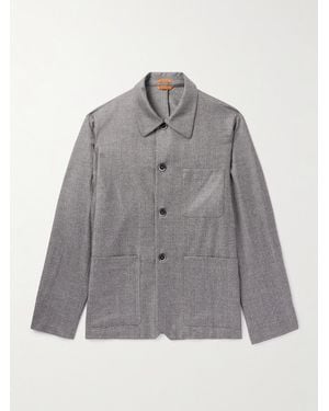 Barena Visal Virgin Wool-Blend Overshirt - Grey