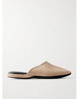 Charvet Suede Slippers - White
