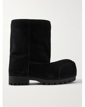 Balenciaga Alaska Shearling Boots - Black