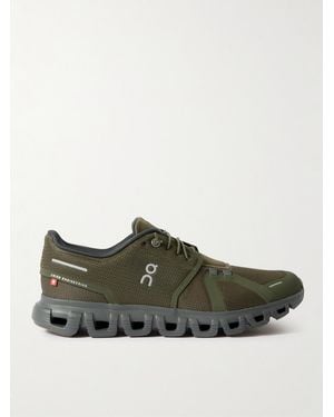 On Shoes Cloud 6 Rubber-trimmed Mesh Slip- Trainers - Green