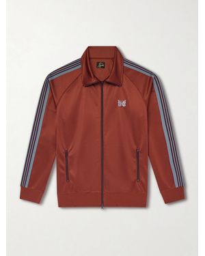 Needles Logo-Embroidered Striped Jersey Track Jacket