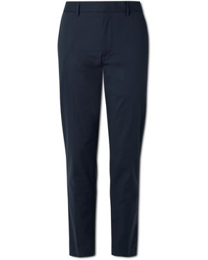Club Monaco City Dress Straight-Leg Cotton-Blend Pants - Blue