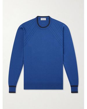 John Smedley Dean Merino Wool Jumper - Blue