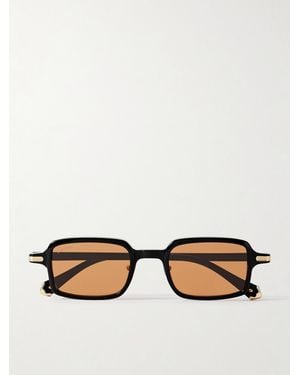 Cartier Rectangular-frame Acetate Sunglasses - Black