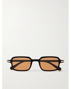 Cartier Rectangular-frame Acetate Sunglasses - Black