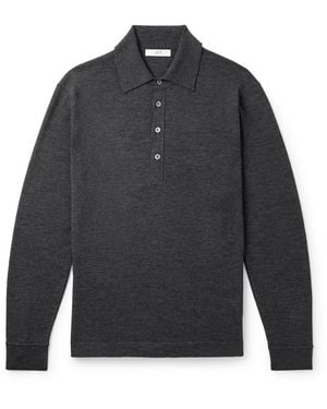 MR P. Merino Wool Polo Shirt - Gray