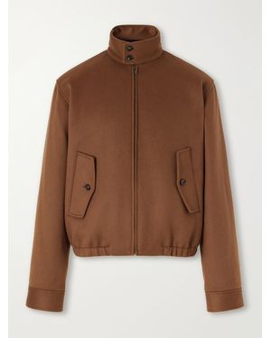 Bottega Veneta Brushed Wool and Cashmere-Blend Blouson Jacket - Braun
