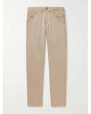 Peter Millar Ultimate Stretch Cotton And Modal-Blend Sateen Trousers - Natural