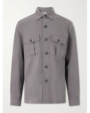 Canali Lyocell Overshirt - Grey