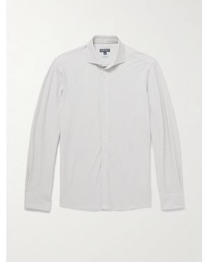Peter Millar Excursionist Flex Slim-fit Striped Cotton-blend Shirt - White