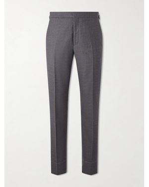Ralph Lauren Gregory Straight-leg Wool-flannel Trousers - Grey