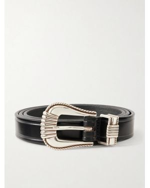 Monitaly 2.5Cm Leather Belt - Black