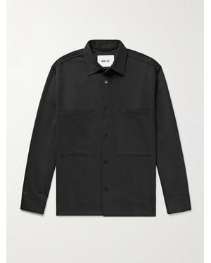 NN07 Freddy 10006 Wool-Blend Twill Overshirt - Black