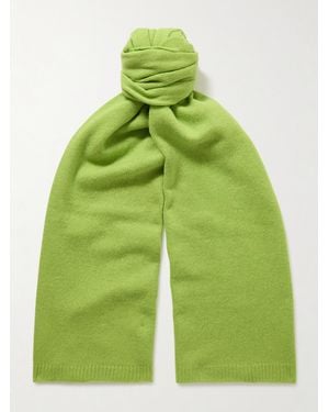 The Elder Statesman Cashmere Scarf - Green