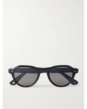 Garrett Leight Mcnally Oval-Frame Acetate Sunglasses - Black
