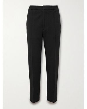 Officine Generale Walter Tapered Jersey Trousers - Black