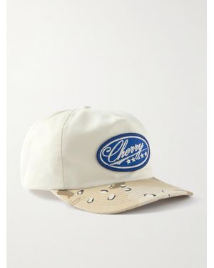 CHERRY LA Logo-Appliquéd Camouflage-Print Cotton-Twill Baseball Hat - Blue