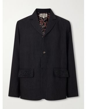 Kartik Research Linen Blazer - Black
