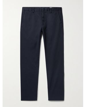 NN07 Theo Tapered Stretch Organic Cotton-Twill Chinos - Blue