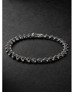 David Yurman Armory Sterling Silver Diamond Bracelet - Black