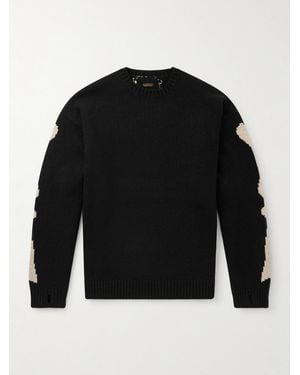 Kapital Oversized Intarsia Wool Sweater - Nero