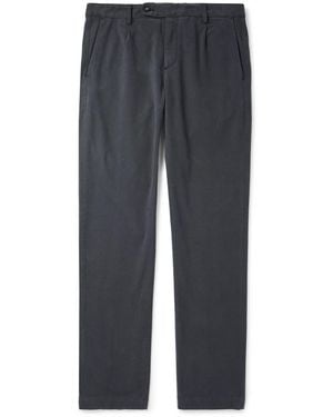 Massimo Alba Straight-leg Stretch-cotton Gabardine Pants - Gray